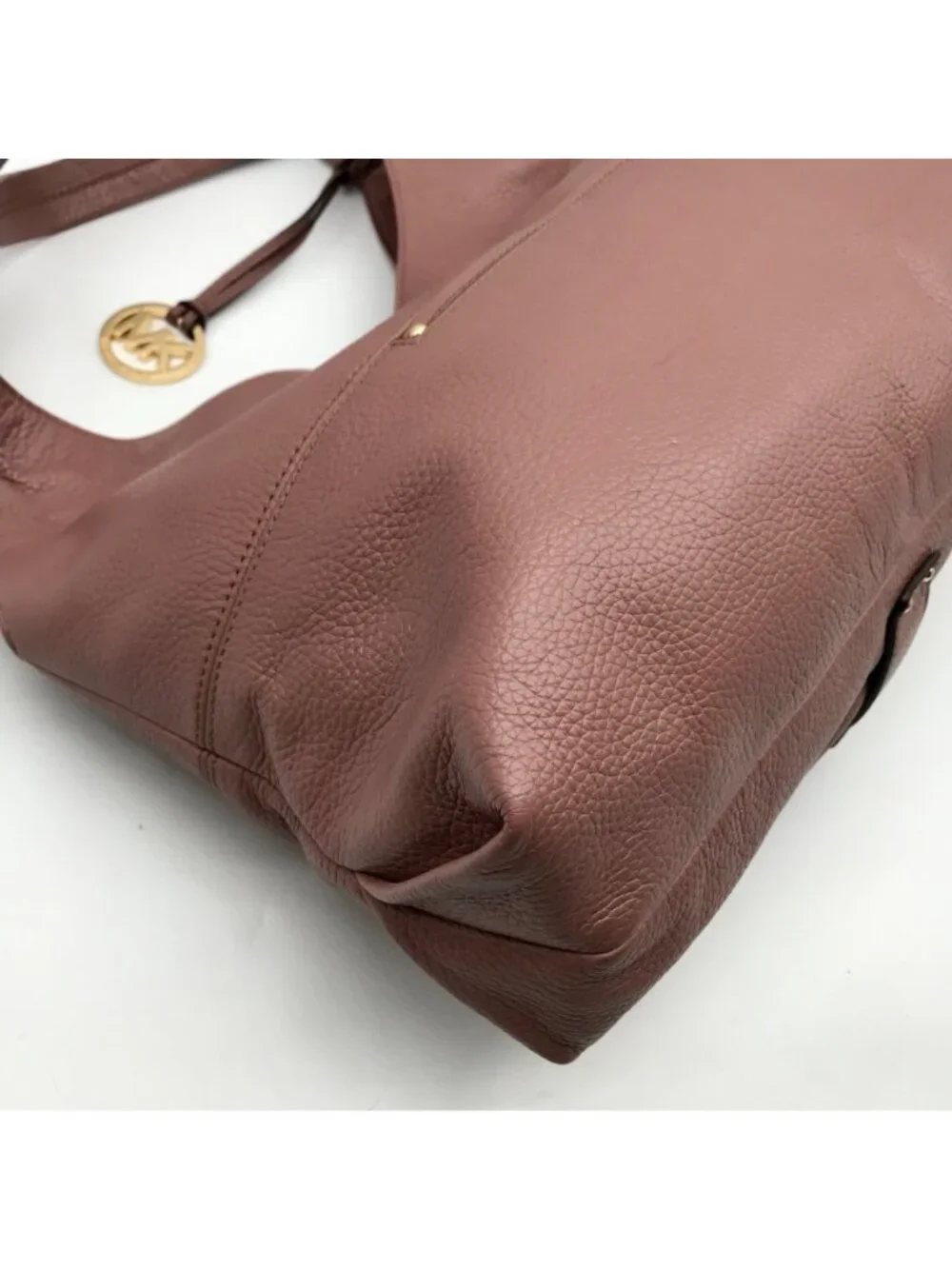 Michael Kors Mauve Pebbled Leather Austin Hobo Bag